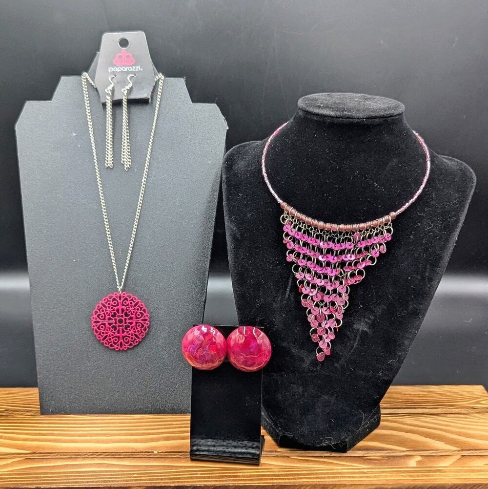 Pink Voltage Statement Set – 4 Piece Bold Glam Bundle